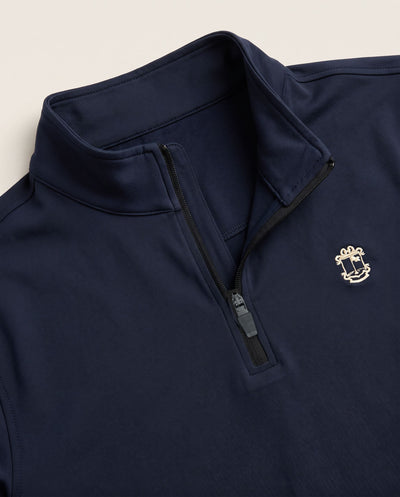 Captain's Quarter Zip Azul Marino, vista detalle