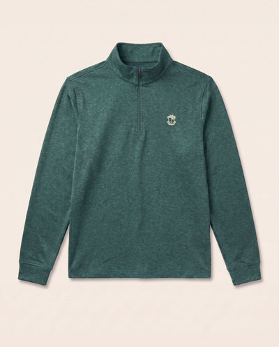 Captain's Quarter Zip Verde Atlántico, vista frontal